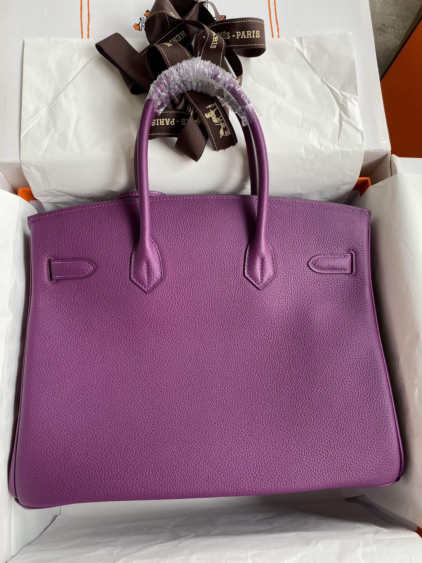 Hermes Birkin 35CM Togo Leather Handbag Purple